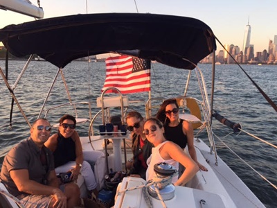 NYC rental boat Yacht 7 cockpit